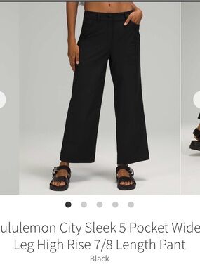 lululemon athletica Black Wide-Leg High-Rise Pants